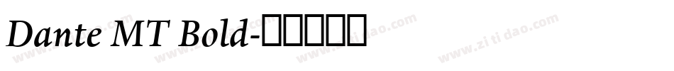Dante MT Bold字体转换